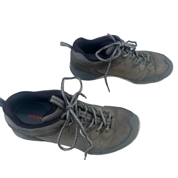 Merrell Women's Suede Hiking Shoes Size 7.5 Q Form 2 Gray, Taupe Durable & Comfy - Picture 4 of 9